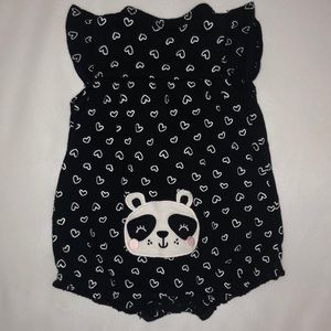 Carters babygirl panda one piece romper